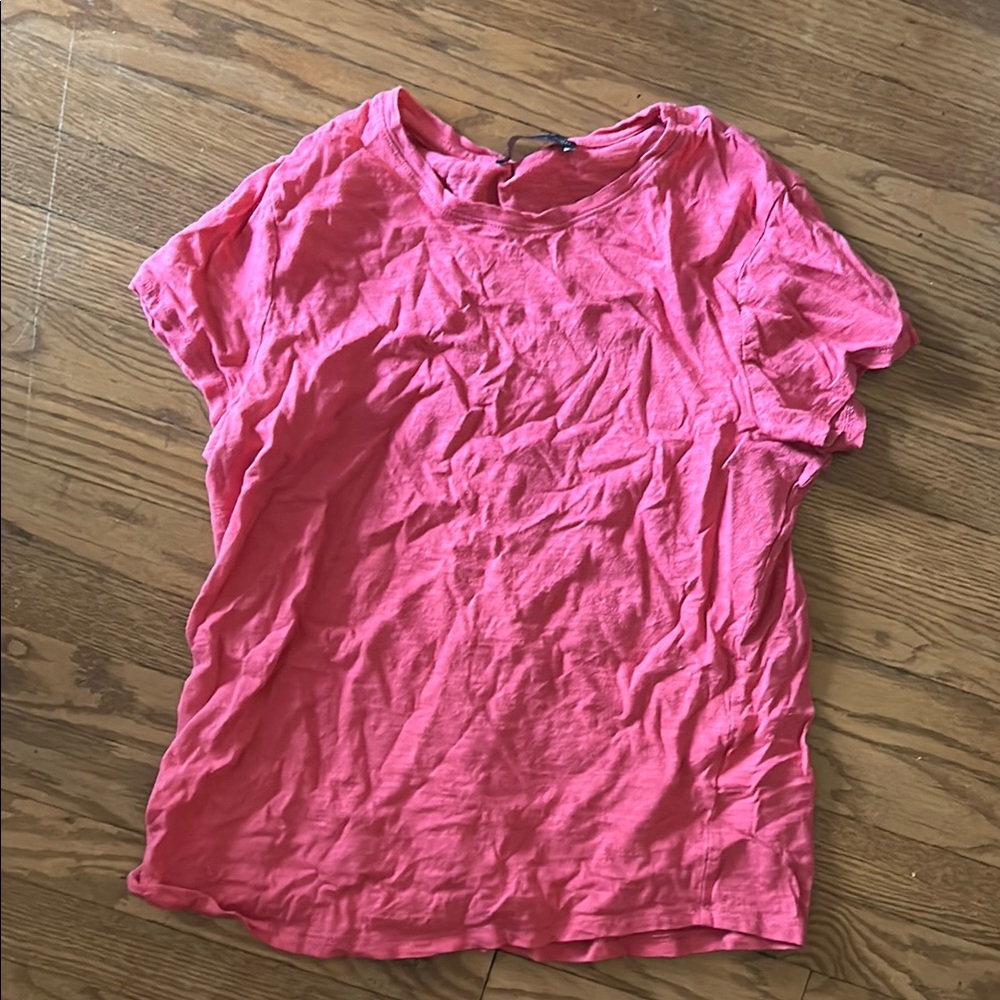 Fitted Orange and Pink Short Sleeve Tee